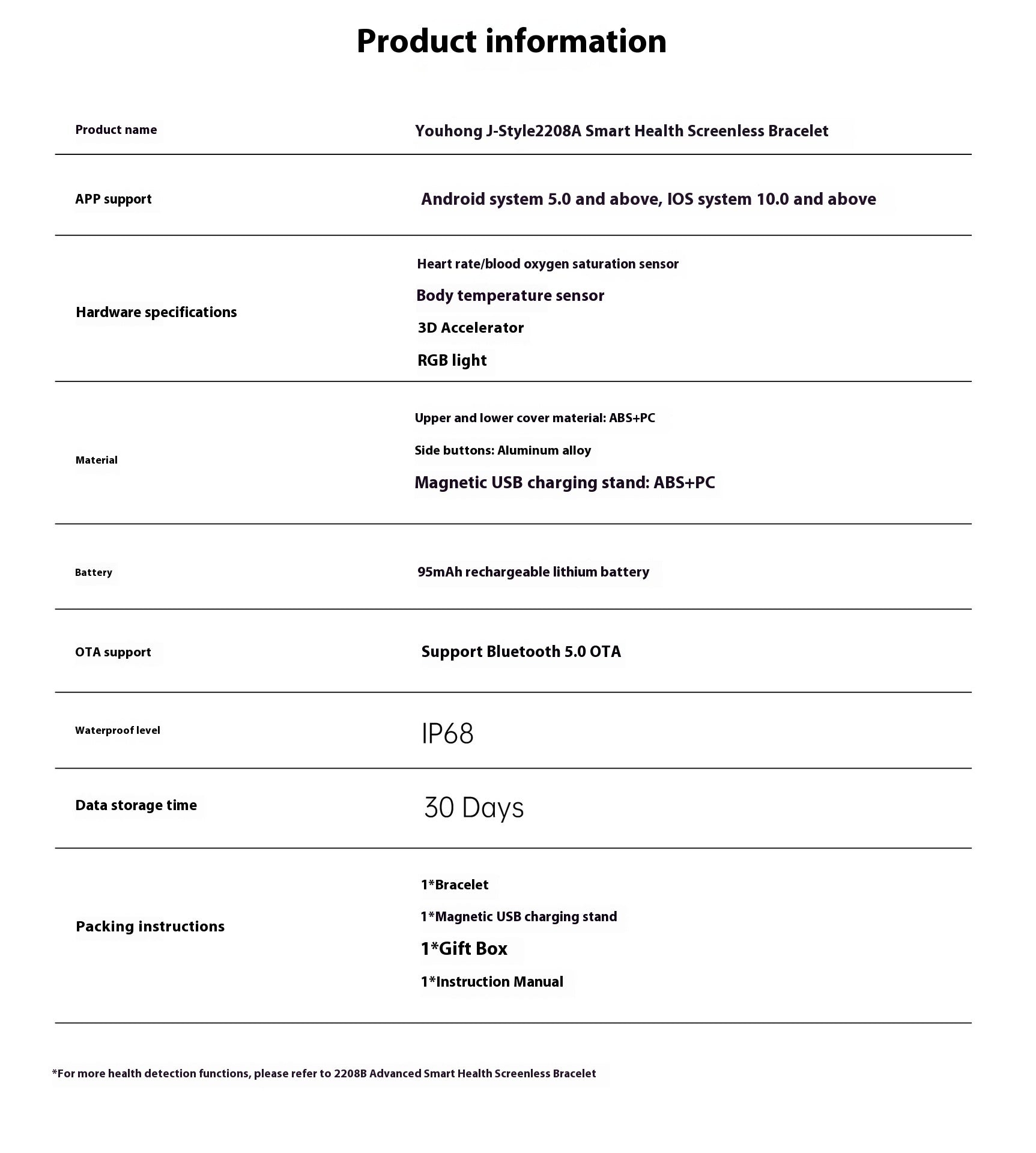 Smart Watch Smart Bracelet Sports Heart Rate