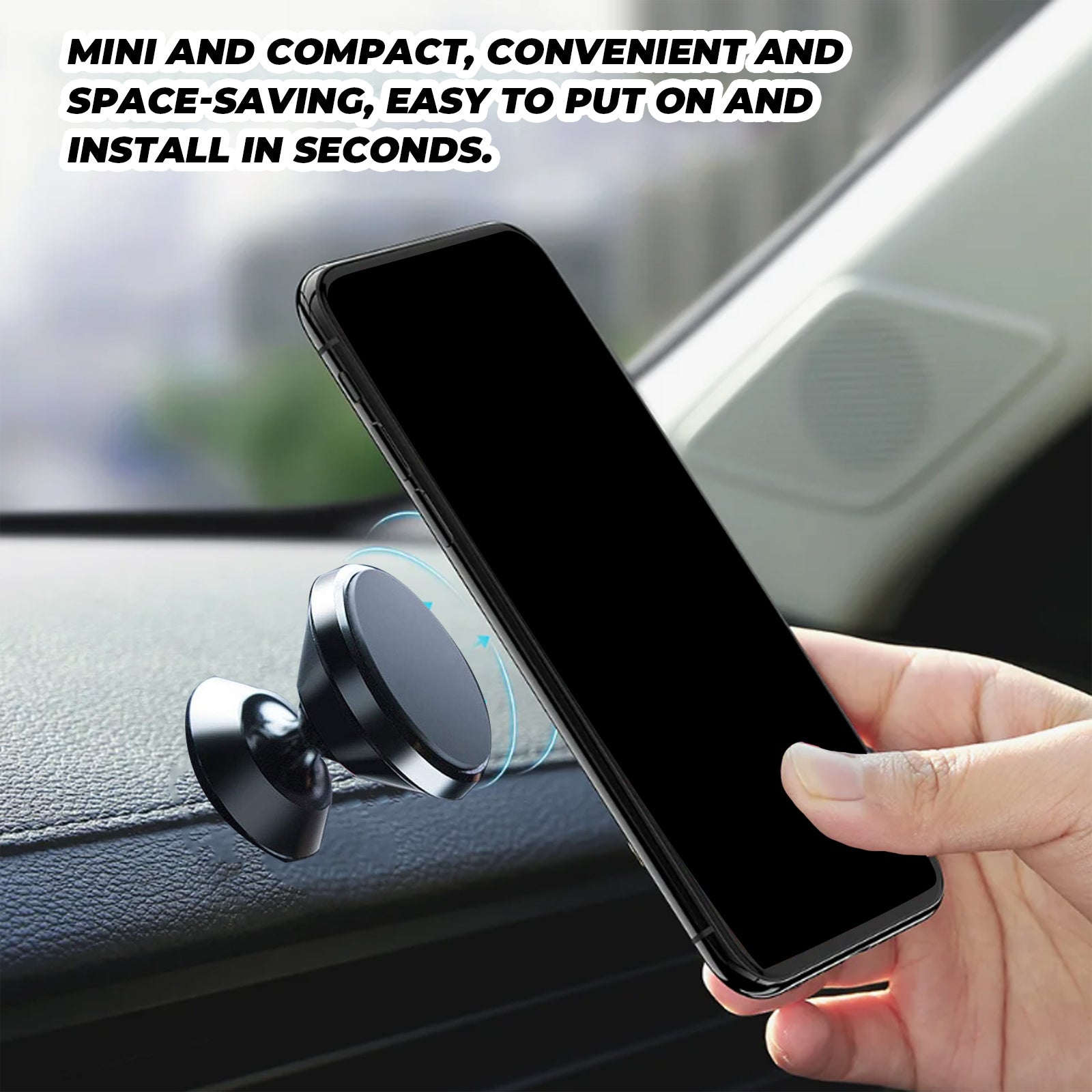 Rayhong Car Stand New Magnetic Folding Mobile Phone Stand For Rotating Dashboard Navigation For Cars