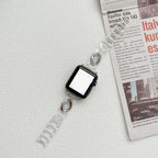 Single Bracelet Colorblock Metal Clear Glacier Strap