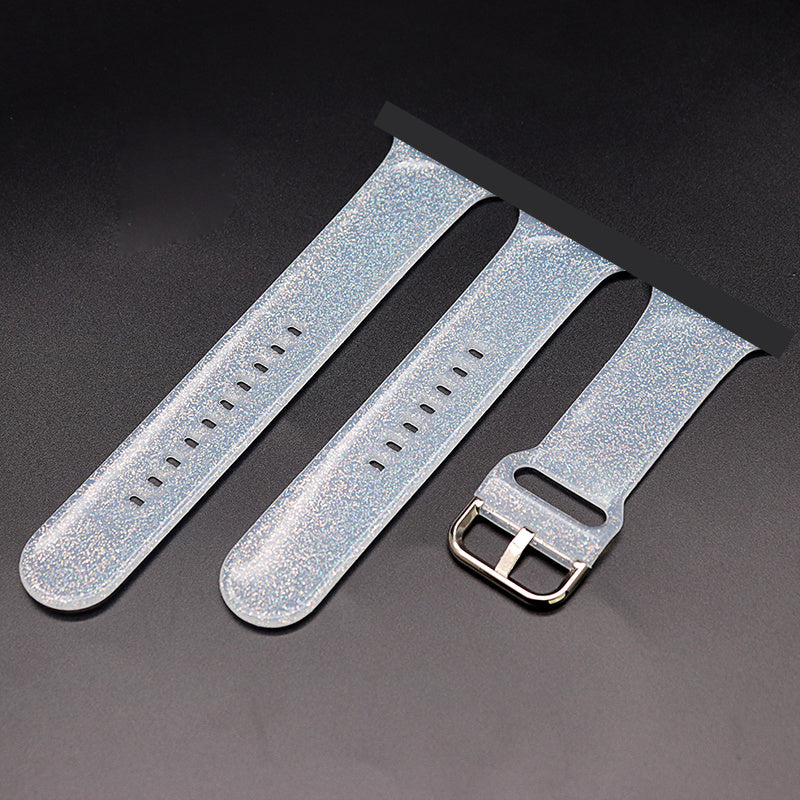 Smart Watch Strap Transparent Glitter Silicone
