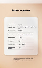 New Headset Wireless Bluetooth Headset Bass Folding Card