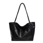 Soft Leather Shoulder Bag Large Capacity Commuter Totes Shopping Travel Bags For Women