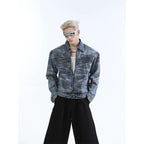 Men's Three-dimensional Split Washed Vintage Denim Jacket